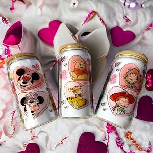 Custom Valentines glass cups